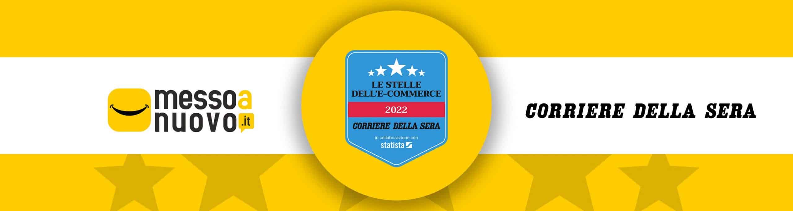 Alt text (in Italian):Messoanuovo.it premiato tra le stelle dell'ecommerce 2022 dal Corriere