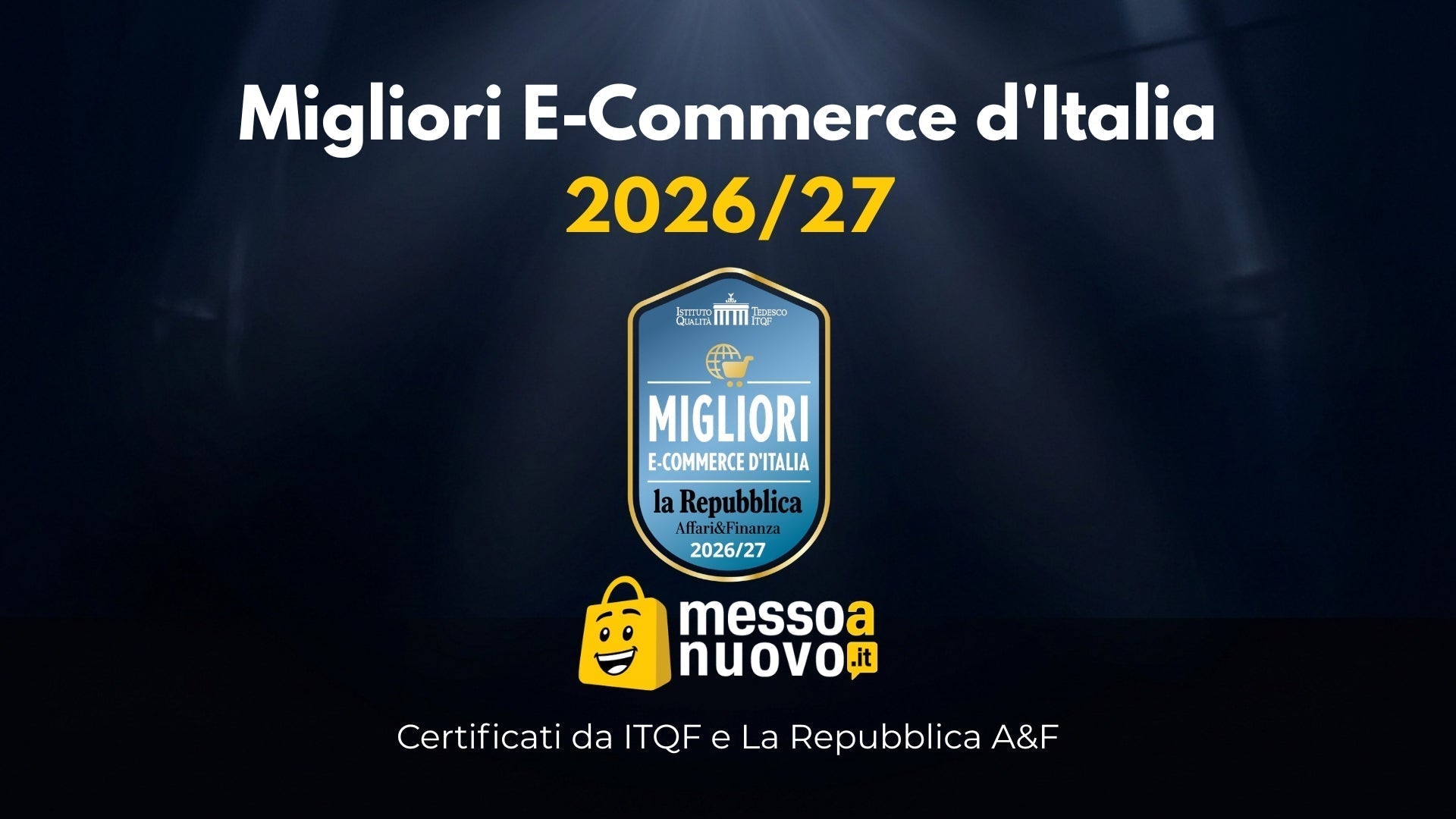 Messoanuovo.it tra i Migliori E-Commerce d'Italia 2026/27: il riconoscimento ITQF e La Repubblica