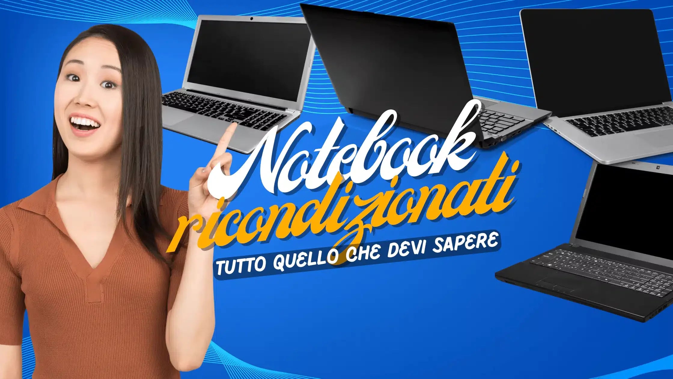 **Alt text (in Italian):**  
Notebook ricondizionati: vantaggi e guida all'acquisto completa 2024.