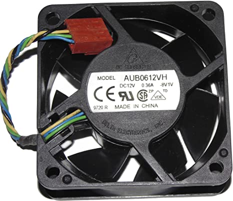 Delta PC Fan AUB0612VH 4709C1R, 60 x 60 x 20 mm, DC 12 V, 4 Pin, 6 cm Wire