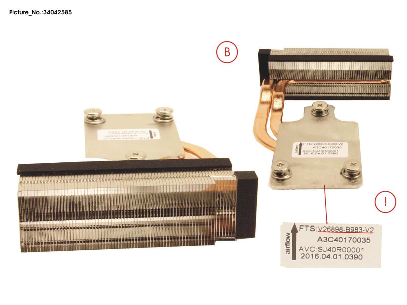 Dissipatore di calore per notebook in metallo e rame, componente ricondizionato PC Messoanuovo.it