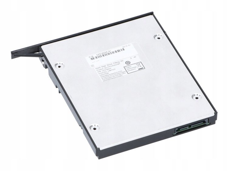 Caddy adattatore per hard disk portatile su fondo bianco, accessorio per PC ricondizionati Messoanuovo.it