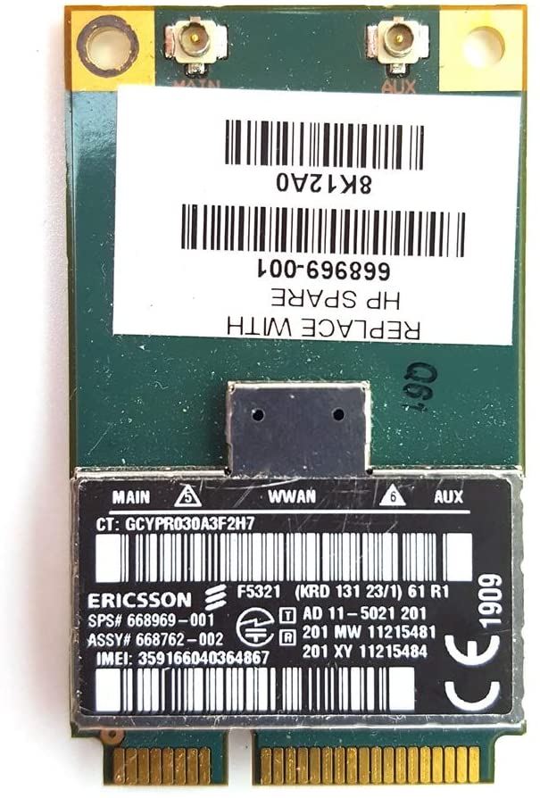 Scheda Ericsson F5321 WWAN per notebook HP, componente ricondizionato Messoanuovo.it