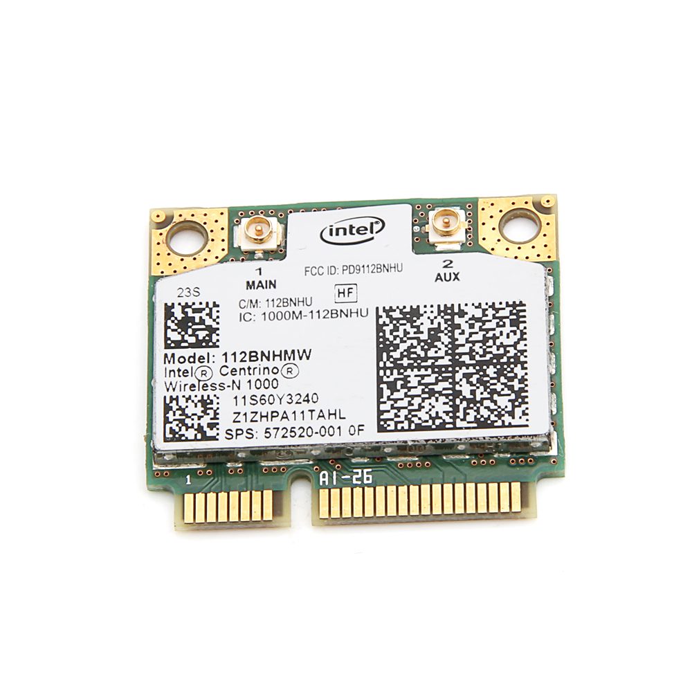 Scheda Wi-Fi Intel Centrino Wireless-N 1000 per notebook, ricondizionata, su sfondo bianco