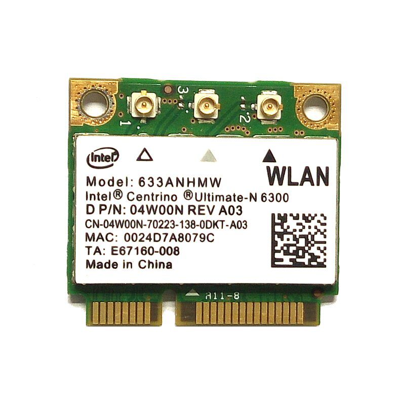 Scheda WiFi Intel Centrino Ultimate-N 6300 per notebook ricondizionati Messoanuovo.it