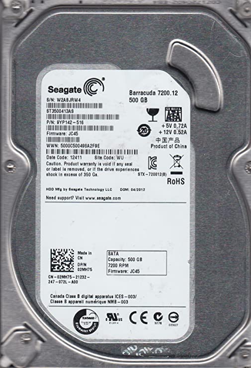 Hard disk drive Seagate Barracuda 7200.12 500GB, componente per PC ricondizionati Messoanuovo.it