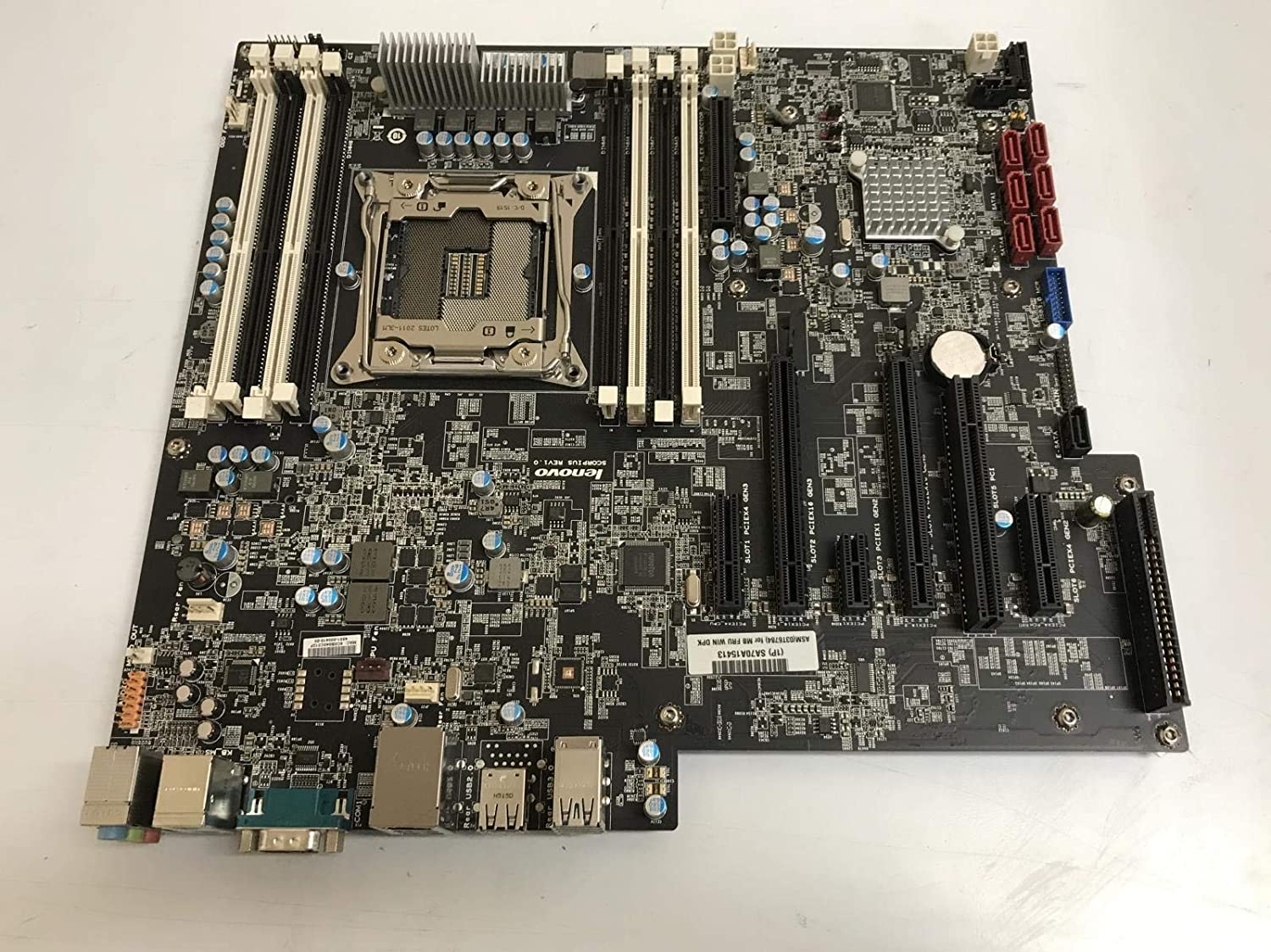 Scheda madre Lenovo workstation ricondizionata, porte SATA e slot RAM, su Messoanuovo.it