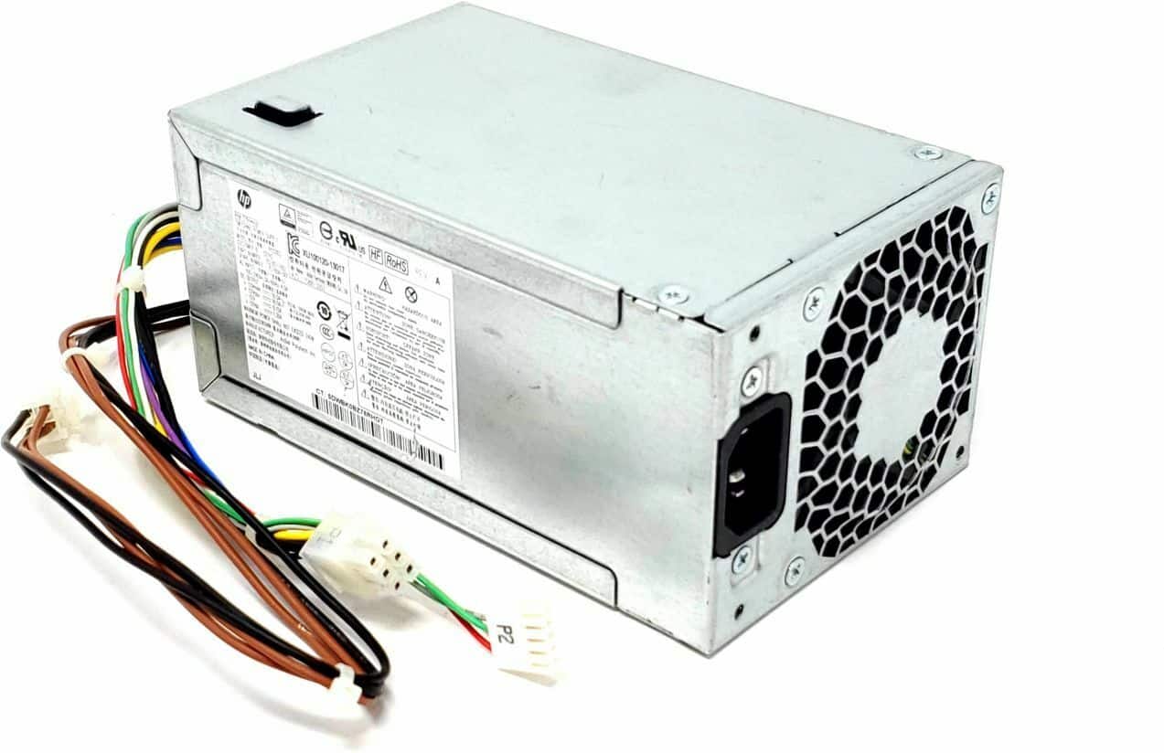 Alimentatore HP per PC desktop ricondizionato, cavi multicolore, vendita su Messoanuovo.it