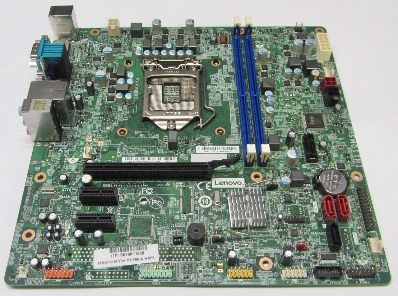 Scheda madre Lenovo desktop ricondizionata con socket, slot RAM e connettori, Messoanuovo.it