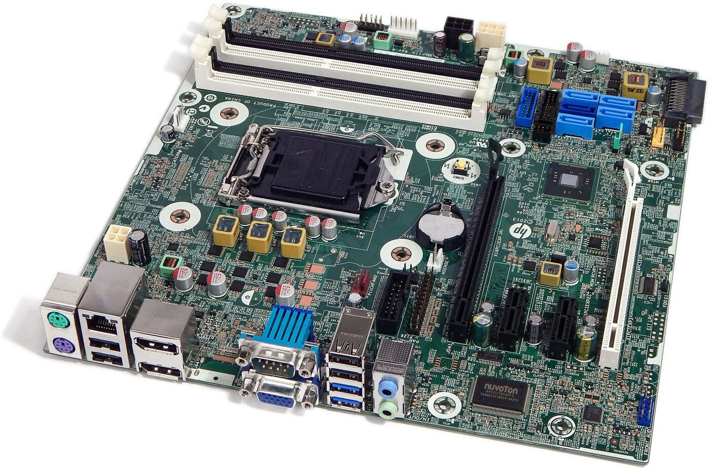 Scheda madre desktop HP con slot RAM, porte USB, VGA e Ethernet, ricondizionata Messoanuovo.it