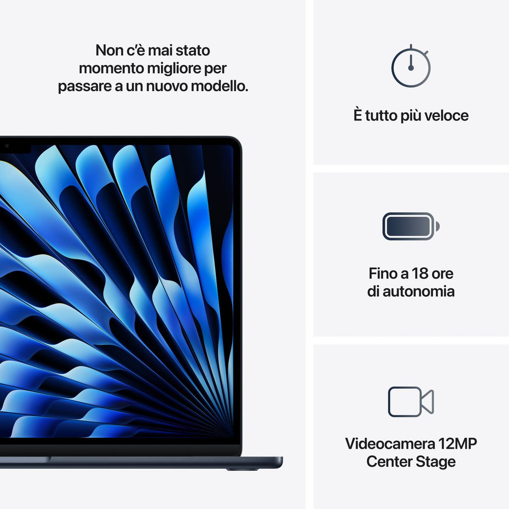 APPLE 15 MACBOOK AIR M4 16GB, 512GB SSD - MIDNIGHT