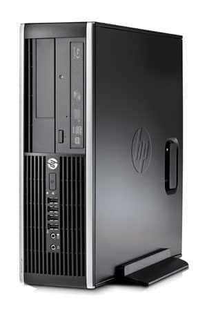 PC desktop HP ricondizionato nero, torre compatta, disponibile su Messoanuovo.it