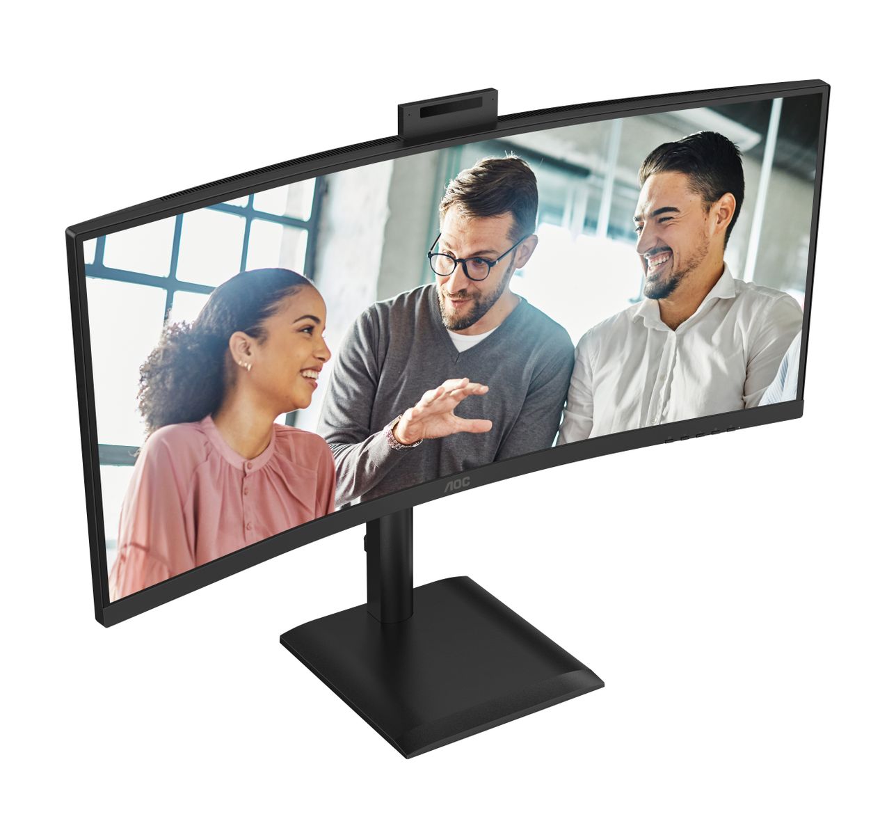AOC 34 Curved 1500R 21:9 3440x1440 120Hz webcam