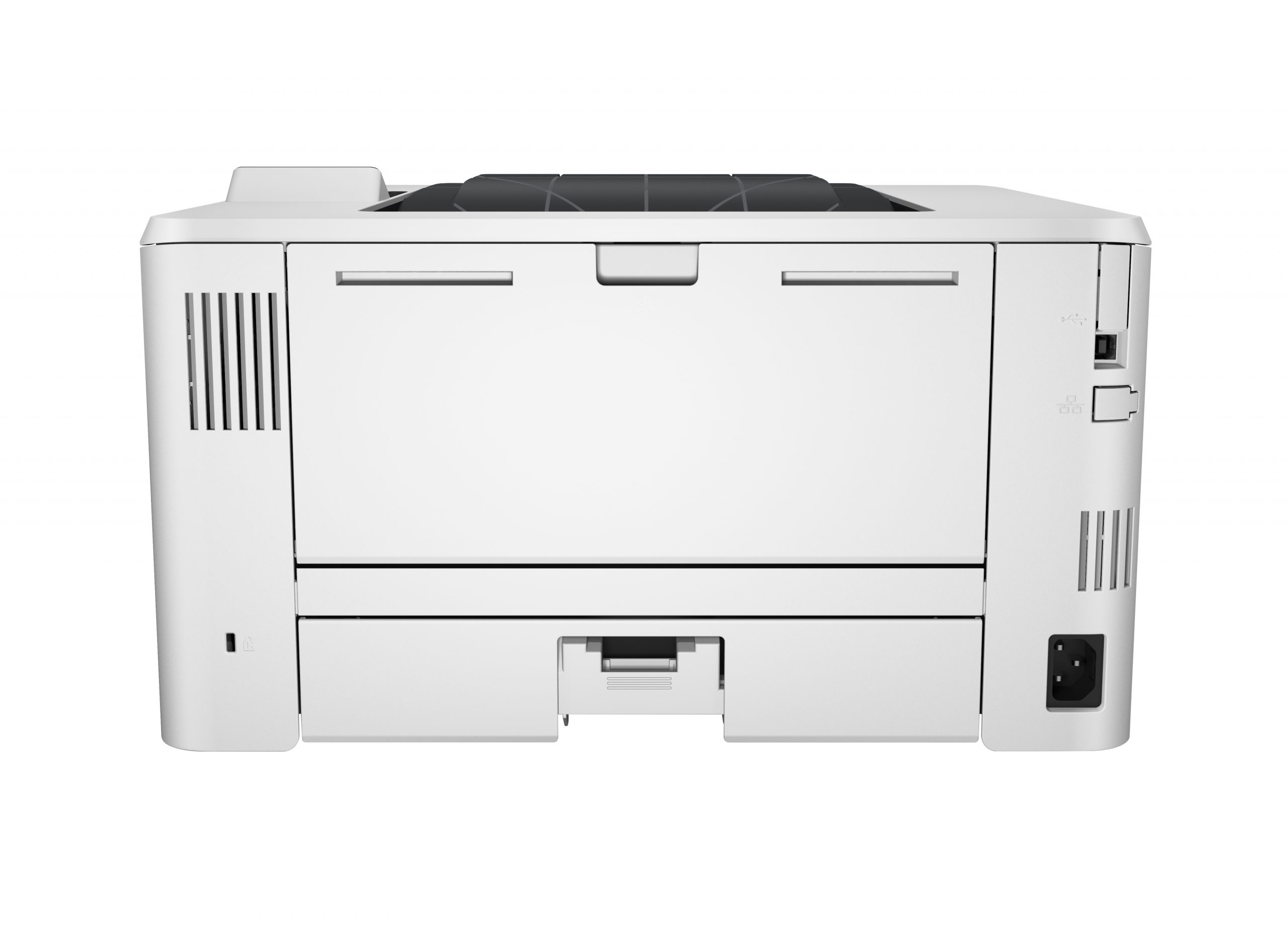 Stampante laser bianca vista posteriore, multifunzione ricondizionata su Messoanuovo.it
