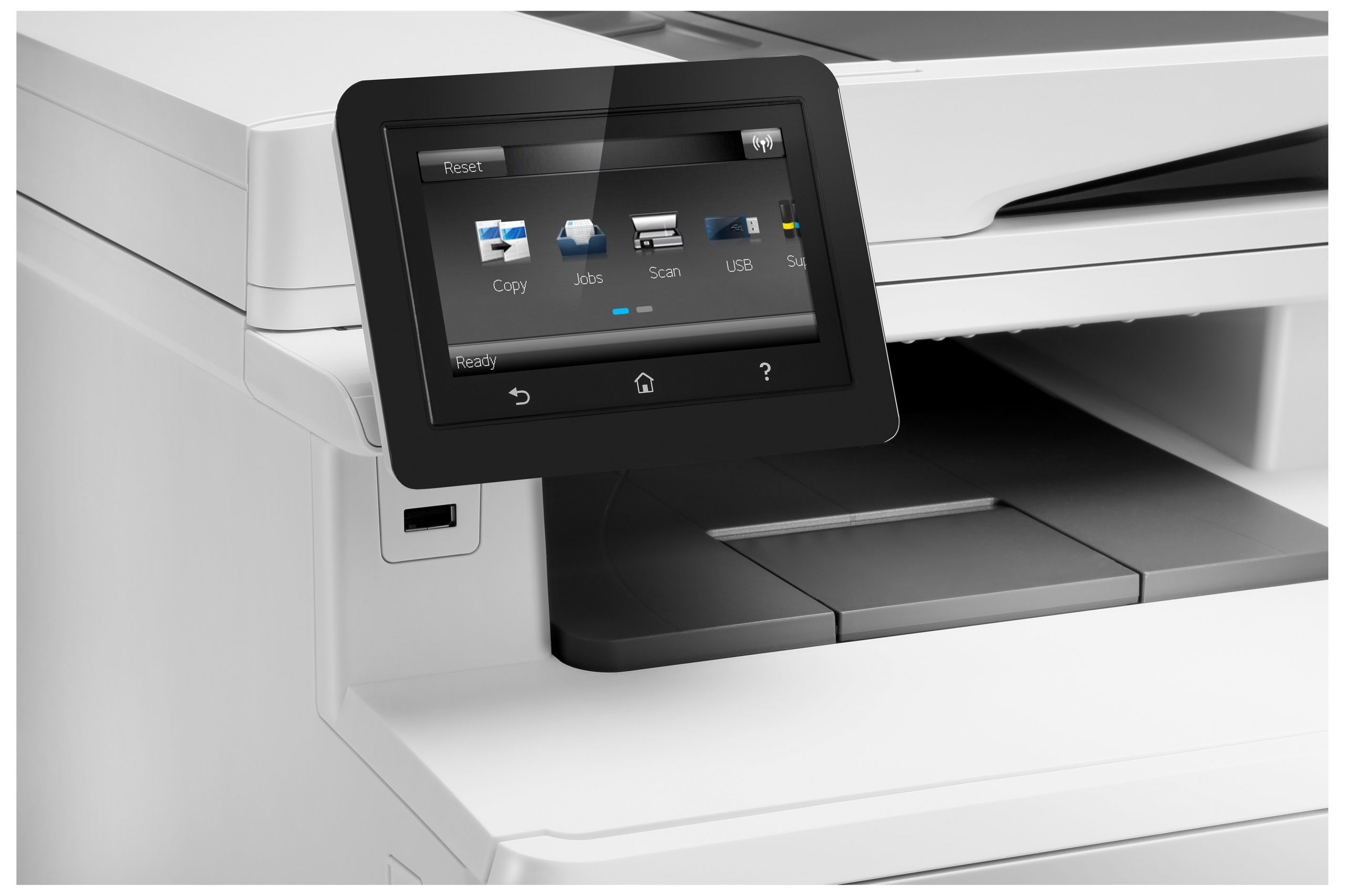 Stampante multifunzione laser bianca con schermo touchscreen attiva, Messoanuovo.it