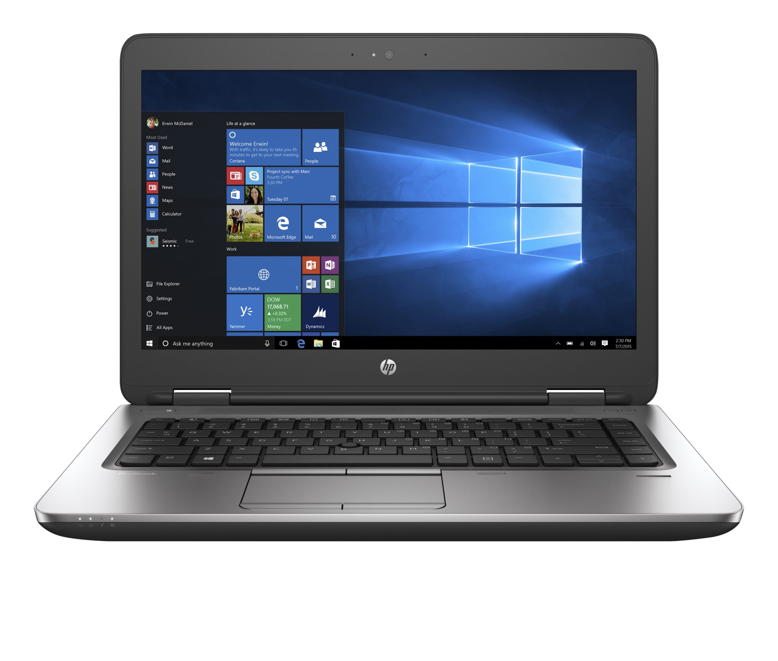 HP ProBook 645 G3 14" HD-Notebook | AMD A6-8530B 2,3 GHz | SSD 256 GB | Ram 8 GB | Webcam-Tastatur ITA | Windows 10 Pro