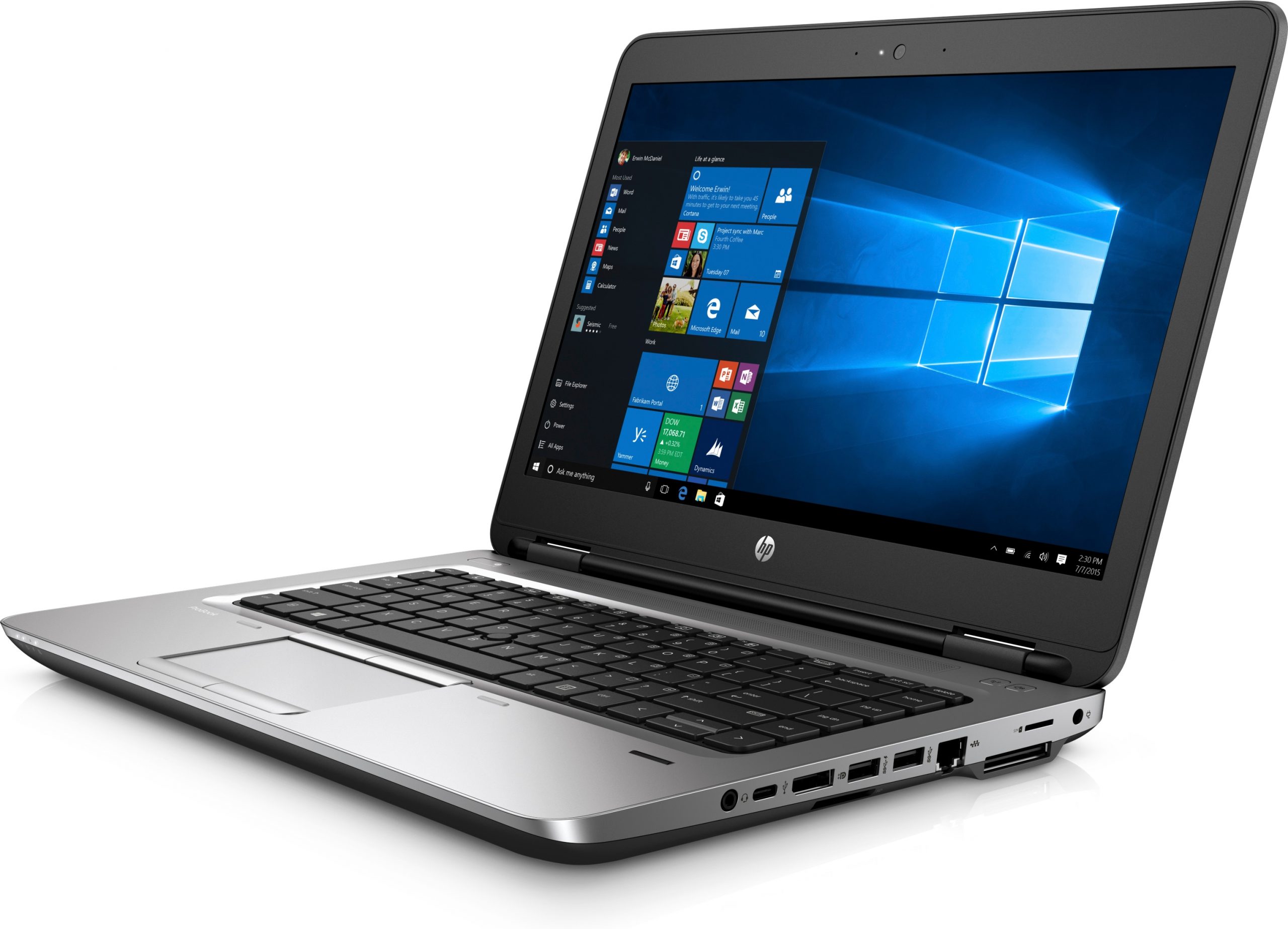 HP ProBook 645 G3 14" HD-Notebook | AMD A6-8530B 2,3 GHz | SSD 256 GB | Ram 8 GB | Webcam-Tastatur ITA | Windows 10 Pro
