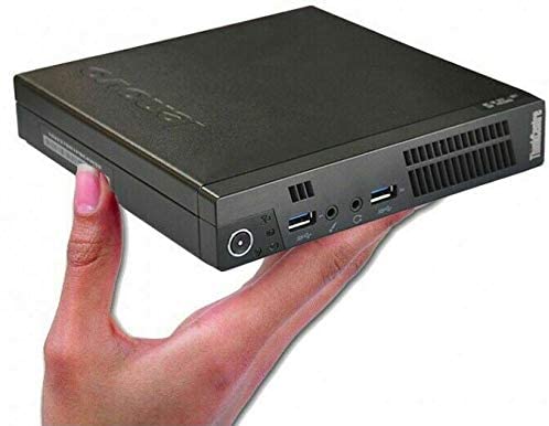 Mini PC Lenovo ThinkCentre compatto, ricondizionato, tenuto in mano, disponibile su Messoanuovo.it