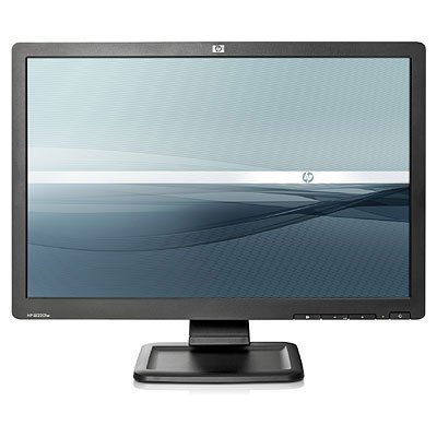 Monitor HP ricondizionato con schermo acceso, ideale per postazione PC o workstation