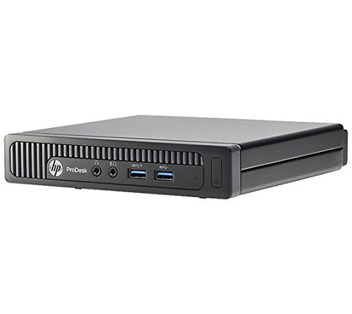 Mini PC desktop HP ProDesk nero, modello compatto, ideale per postazioni lavoro ricondizionate