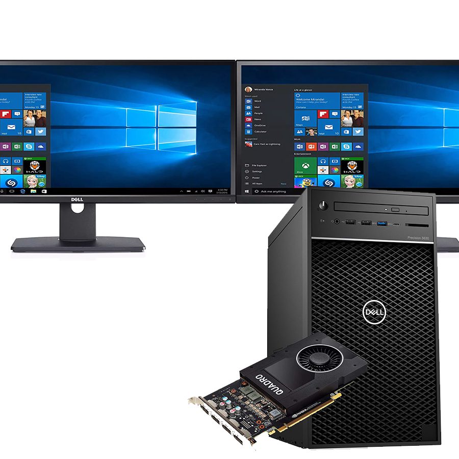 DELL Precision T3630 Workstation-Paket | Intel Core i7-8700K 3,7 GHz | RAM 32 GB | SSD 512 GB | Nvidia Quadro P2000 5Gb | Windows 11 Pro 2XMonitor DELL UltraSharp U2913WM LED IPS 29″ 2560×1080 Pixel FullHD 21:9