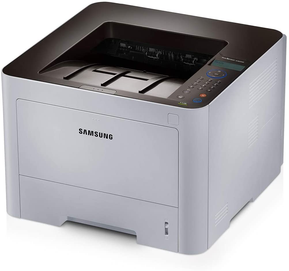 Stampante laser Samsung bianca con pannello comandi, ideale per Pc ricondizionati Messoanuovo.it