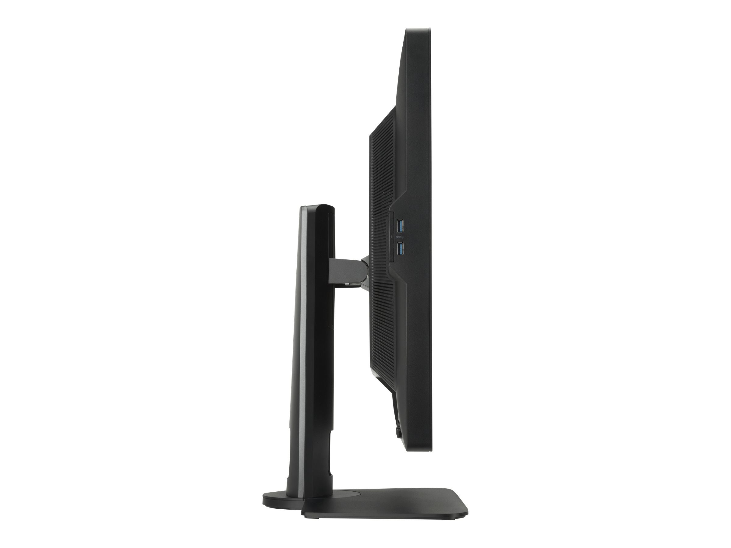 Monitor PC nero visto di profilo, design sottile, ideale per workstation o pc gaming Messoanuovo.it