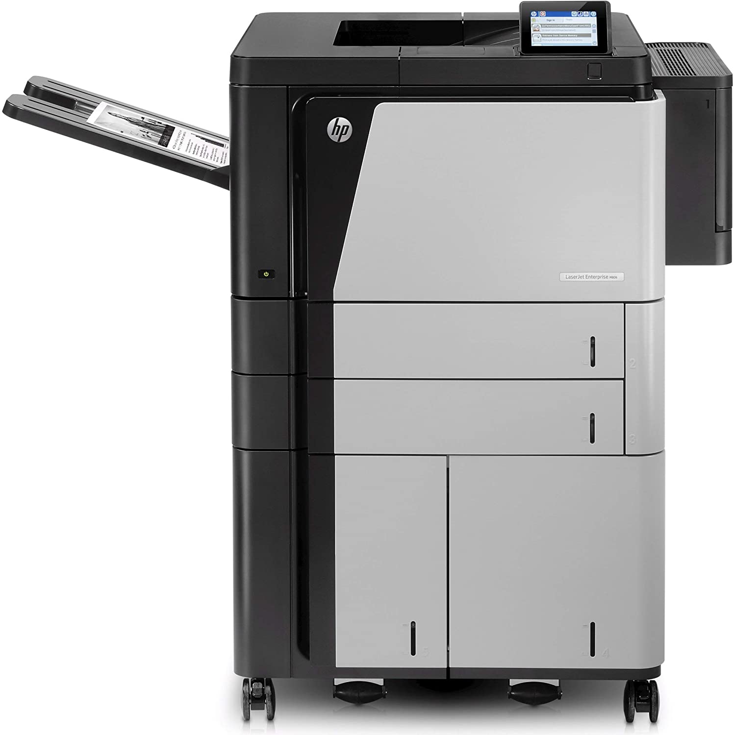 Stampante multifunzione laser HP grigia e nera con display, su Messoanuovo.it