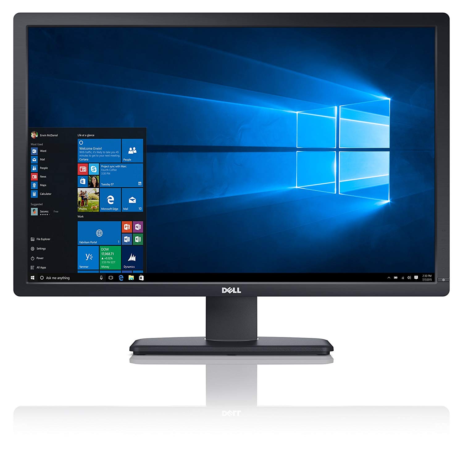 Monitor Dell con schermata Windows 10, ideale per PC ricondizionati e workstation Messoanuovo.it