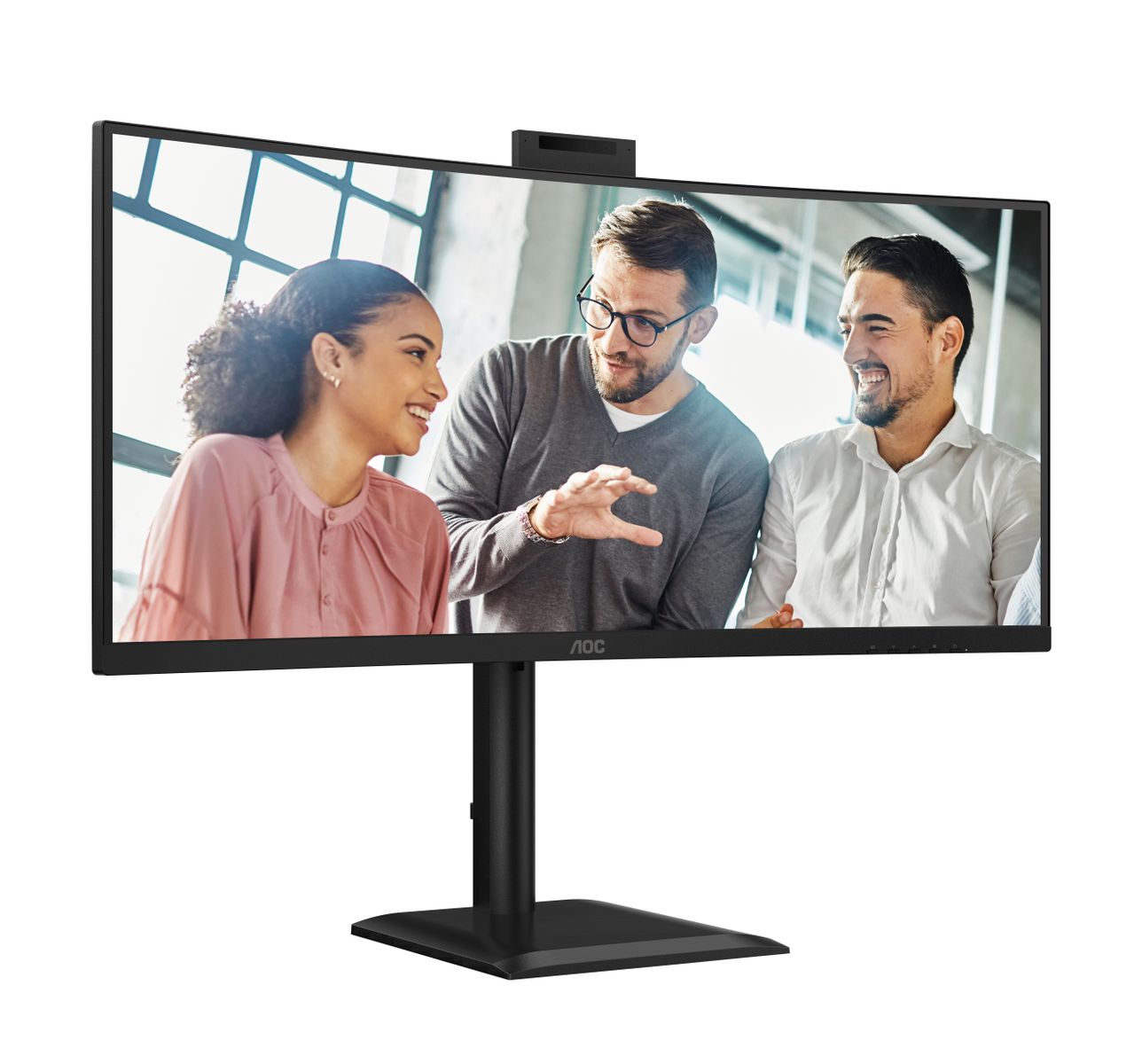 AOC 34 Curved 1500R 21:9 3440x1440 120Hz webcam