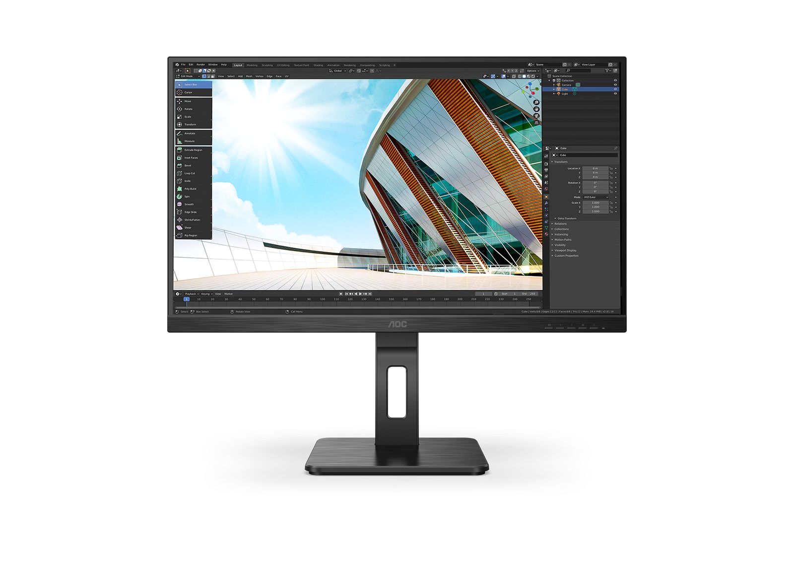 AOC 27 16.9 2560X1440 75HZ IPS VGA HDMI DP MULTIMED