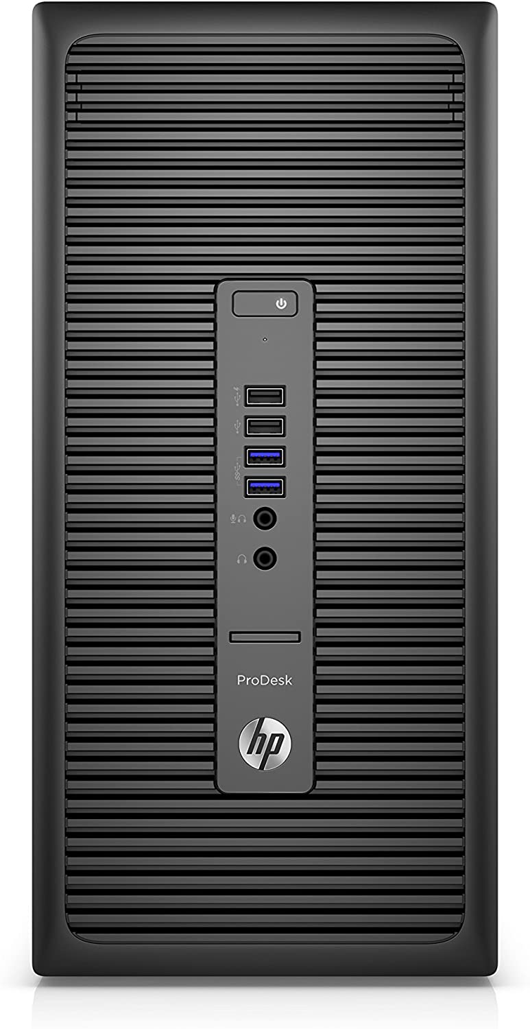 HP ProDesk desktop PC ricondizionato, pannello frontale nero con porte USB su Messoanuovo.it