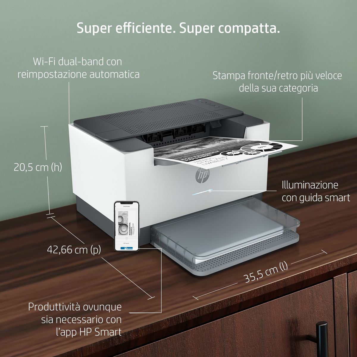 HP LASERJET M209DW 29PPM ETH WIFI F/R 1YR