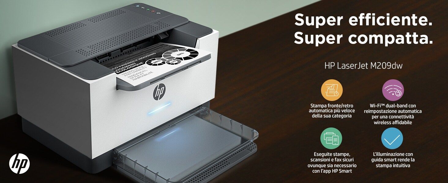 HP LASERJET M209DW 29PPM ETH WIFI F/R 1YR