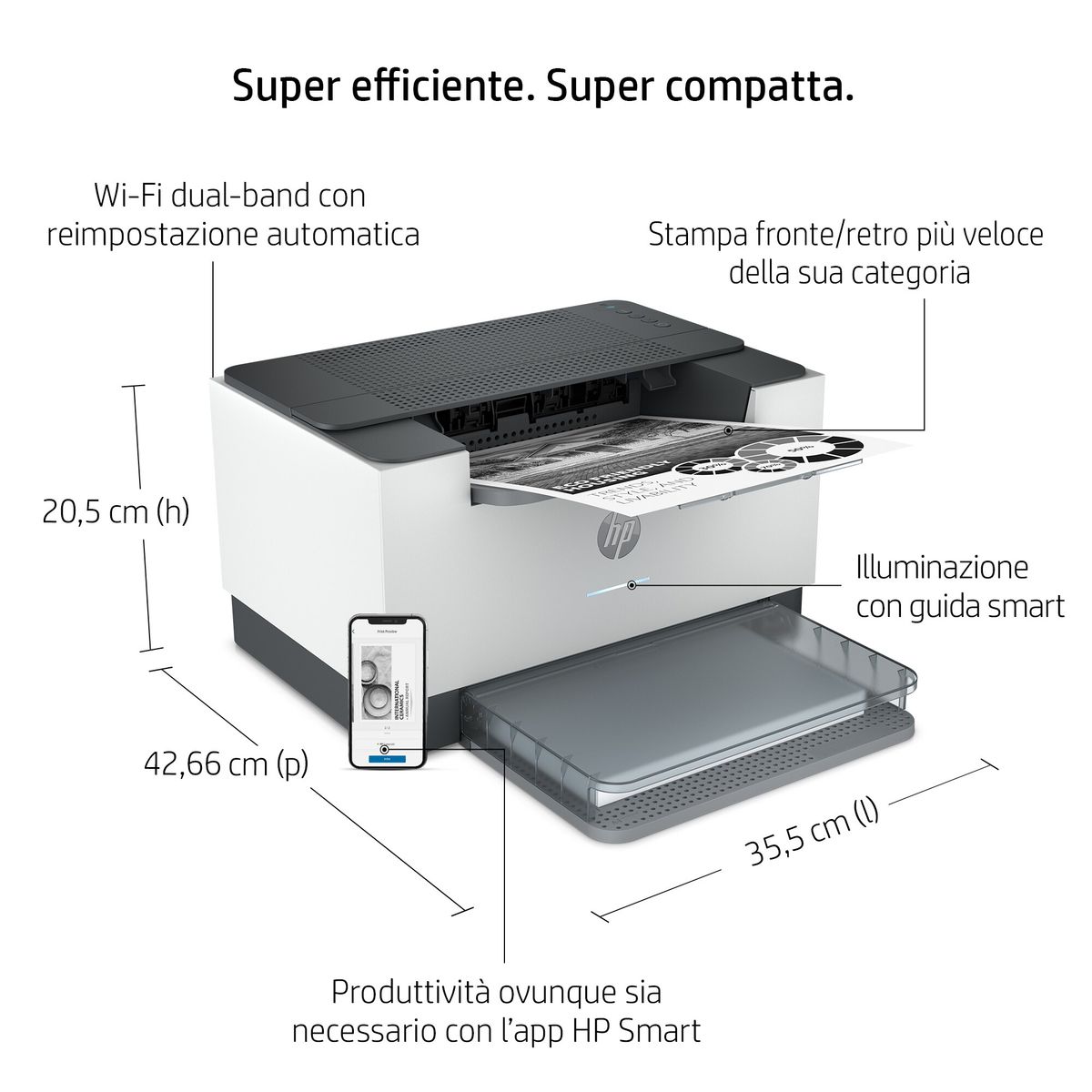 HP LASERJET M209DW 29PPM ETH WIFI F/R 1YR