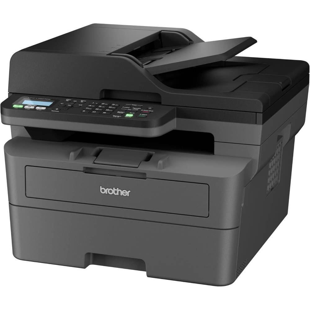 Stampante laser multifunzione Brother MFC-L2827DWXL A4 monocromatica con WiFi, design compatto per ufficio moderno