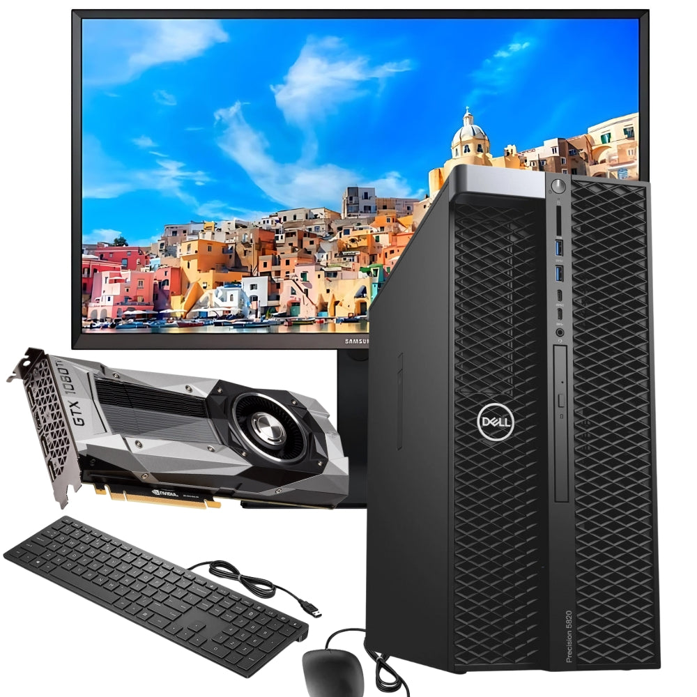 Bundle Dell Precision 5820 Workstation | Intel Xeon W-2123 | Ram 32GB | SSD 1TB | Nvidia GTX 1080 8GB  + Monitor Samsung 32" 2K Kit Mouse e Tastiera Windows 11 Pro