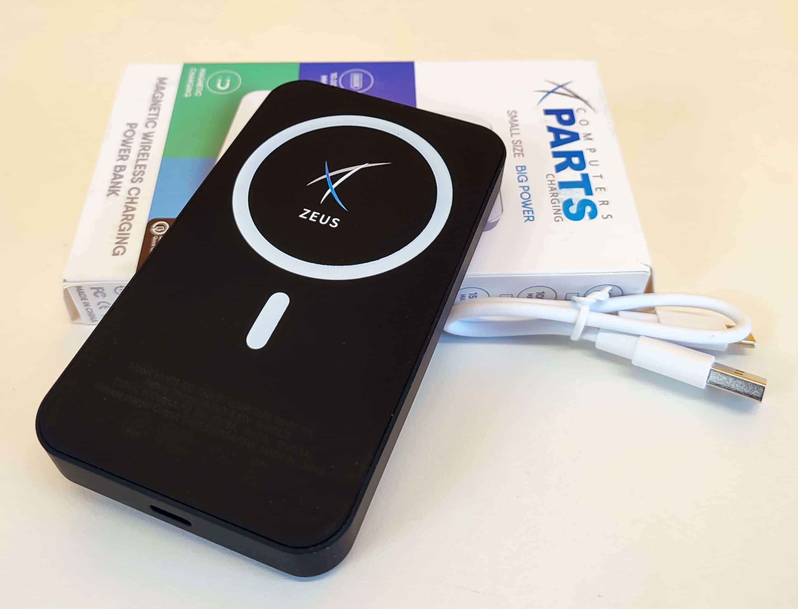 Zeus Power Bank MagSafe 10,000 mAh Wireless Charging Qualcomm Quick Charge 3.0 Compatible with Iphone Samsung Xiaomi Huawei