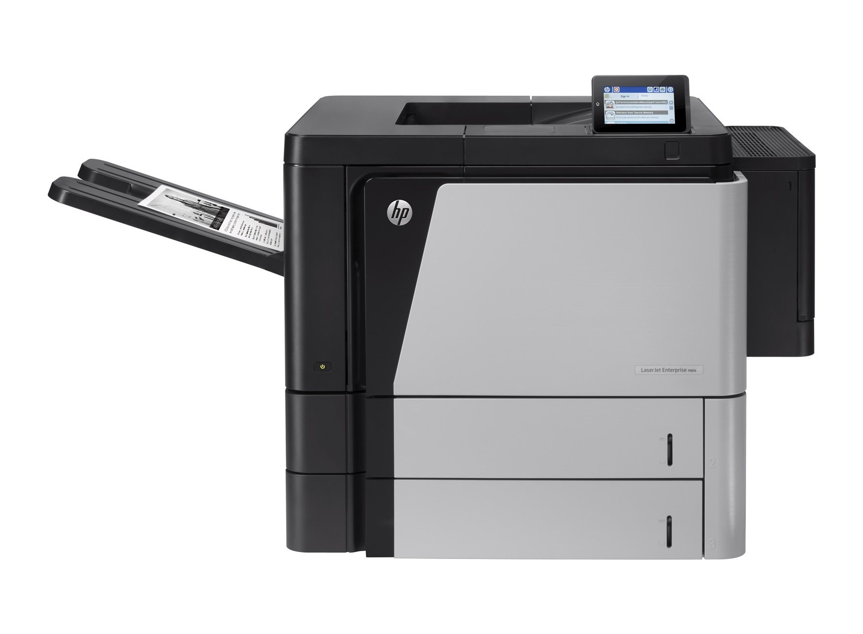 Stampante laser HP LaserJet Enterprise M806dn A3 bianco e nero, vista frontale, Messoanuovo.it