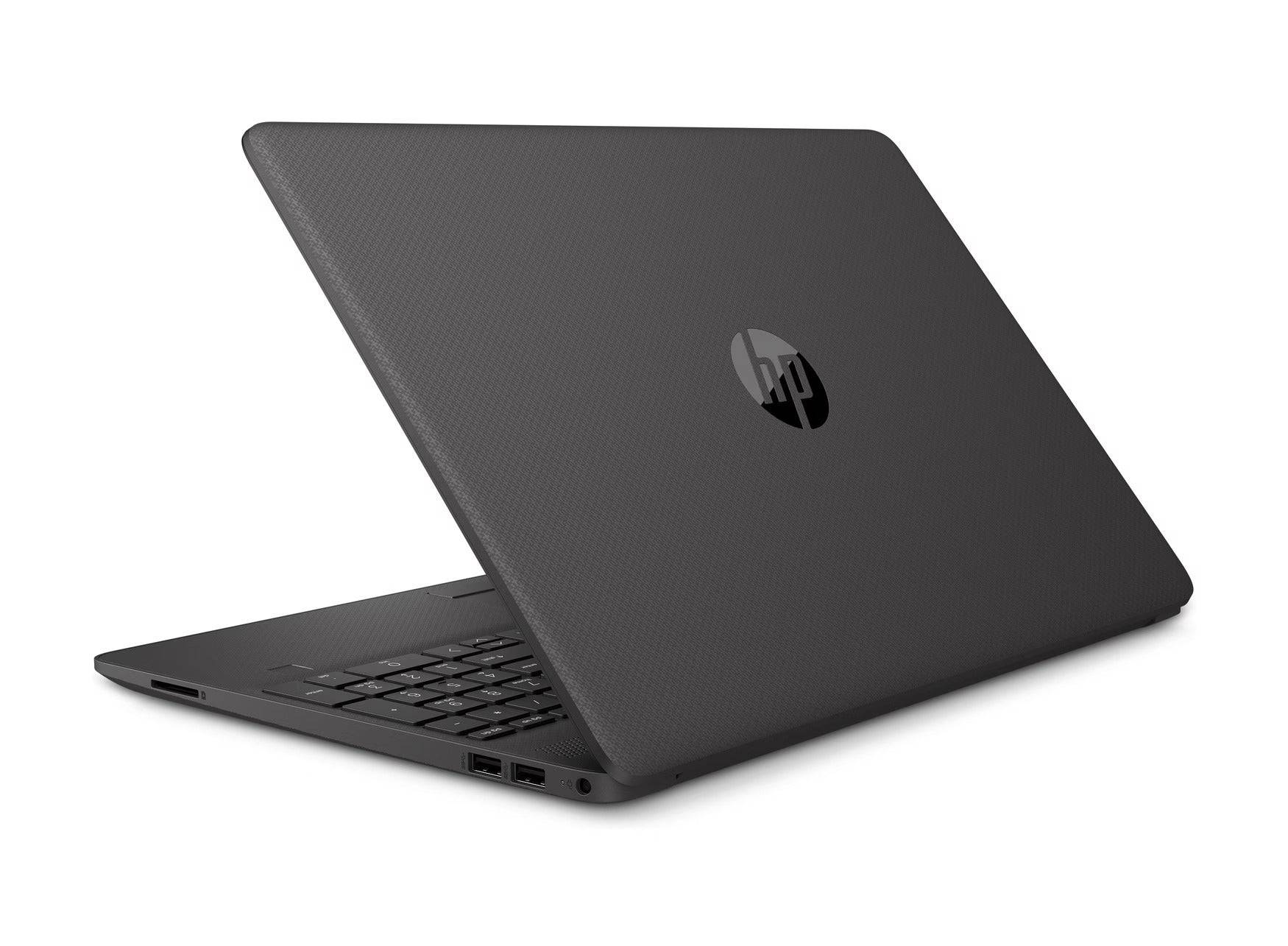 Retro del notebook HP 250 G10 con finitura testurizzata e logo HP centrale, design elegante e moderno.