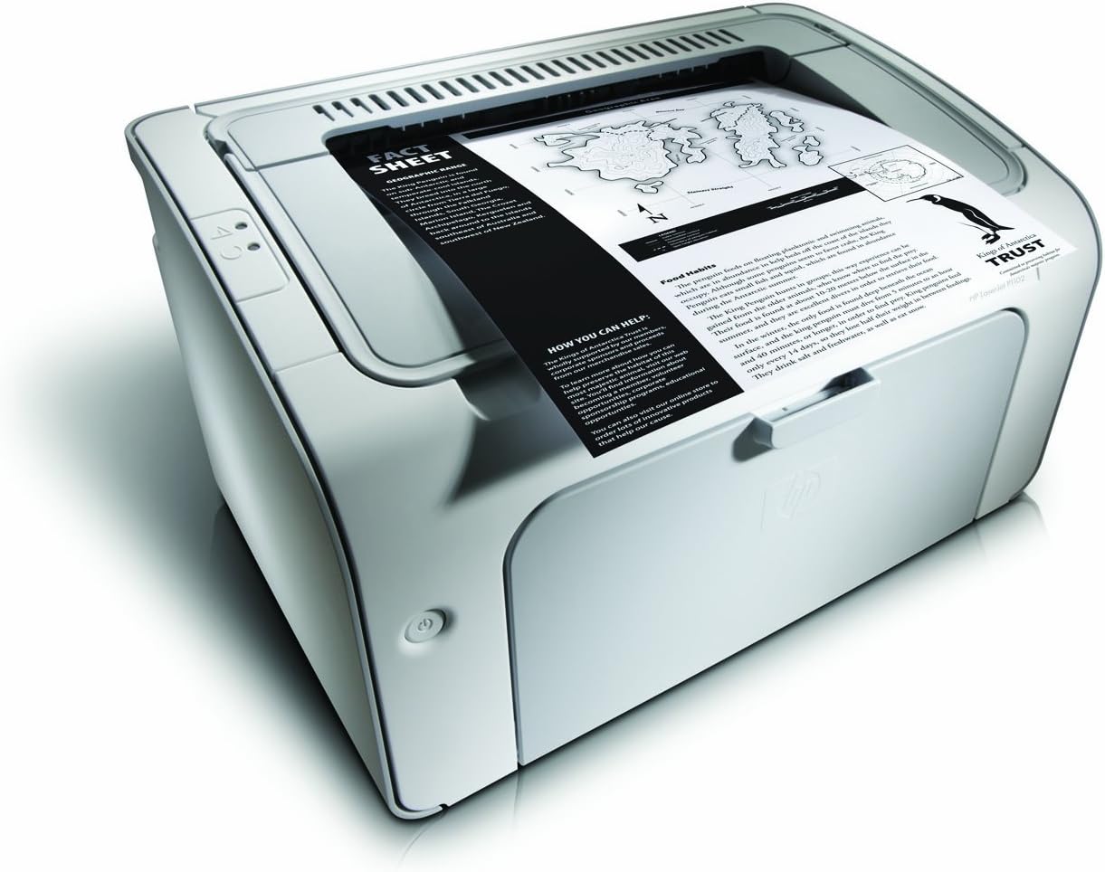 HP LaserJet Pro P1102 A4 Monochrome B/W Laser Printer 600x600 DPI 18ppm USB Compact and Economical 
