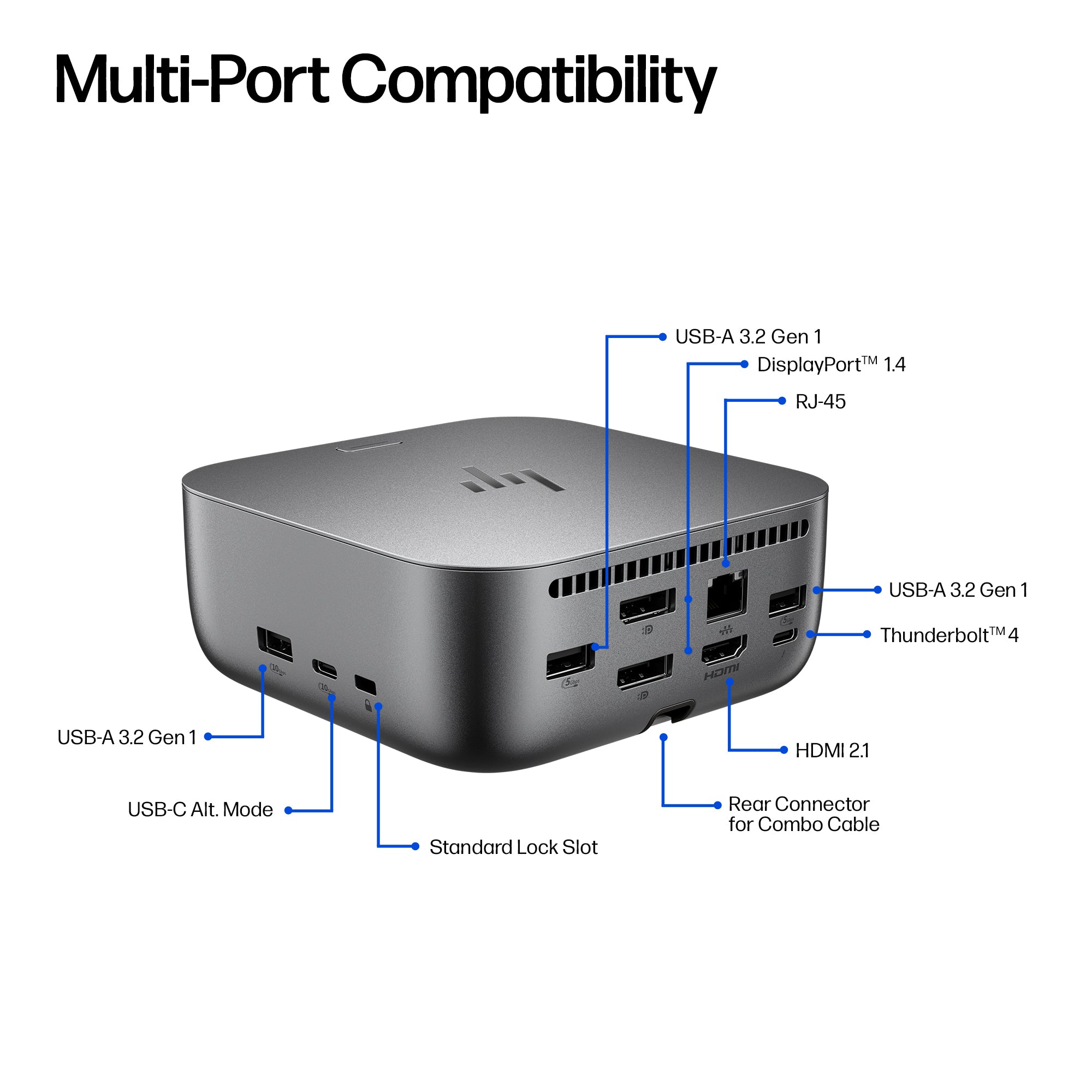 HP Thunderbolt 4 100W G6 Dock: Docking Station USB-C per PC e Notebook Prodotto NUOVO