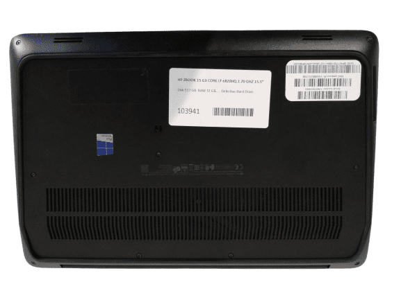 HP ZBook 15 G3 Notebook WorkStation | 15" Pollici FullHD | Intel core i7-6820hq 2.7Ghz | 32Gb Ram | 512Gb SSD | Nvidia Quadro M1000 | Tastiera Italiana Retroilluminata | Windows 10 Pro GRADO B