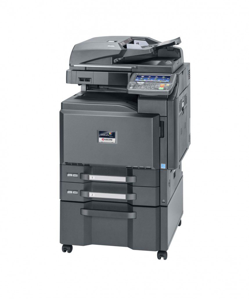 Stampante multifunzione laser Kyocera TASKalfa 4551ci A3 colori, vista frontale, Messoanuovo.it