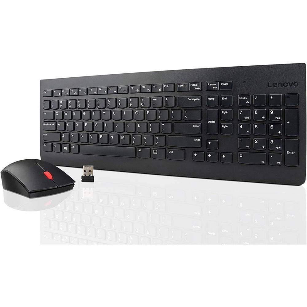 Kit tastiera e mouse wireless Lenovo in italiano incluso con il Lenovo ThinkCentre TIO24 All In One, perfetto per l'uso quotidiano.
