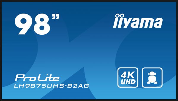 IIYAMA 98 3840x2160, UHD IPS panel DVI-I (VGA), HDMI 3x