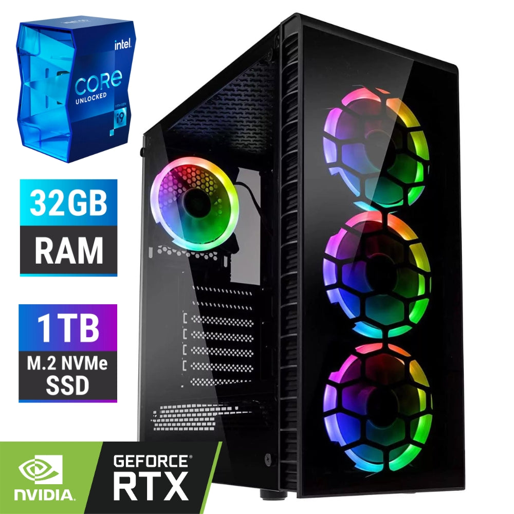 Gaming PC Intel Core i9-11900KF | Ram 32GB | 1TB NVMe SSD | Nvidia RTX 4060 8GB | Windows 11 Pro 
