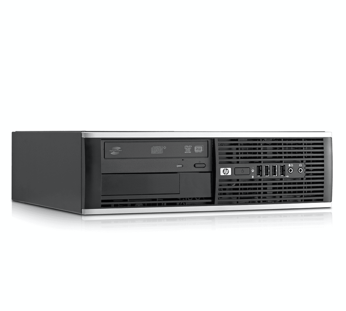 PC desktop HP ricondizionato, frontale con porte USB e lettore DVD, Messoanuovo.it