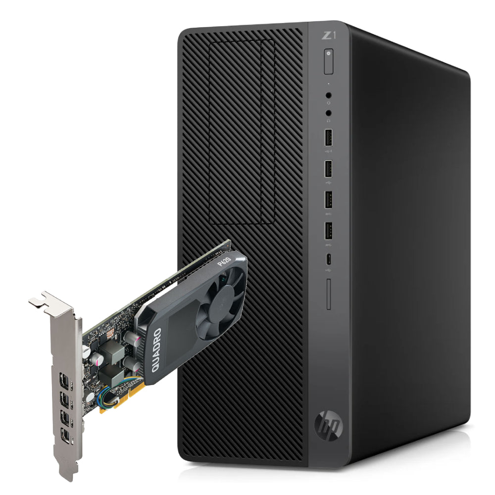 HP Z1 G5 Workstation Tower | Intel Core i9-9900 | NVMe SSD | Nvidia Quadro P620 2GB | FreeDOS 