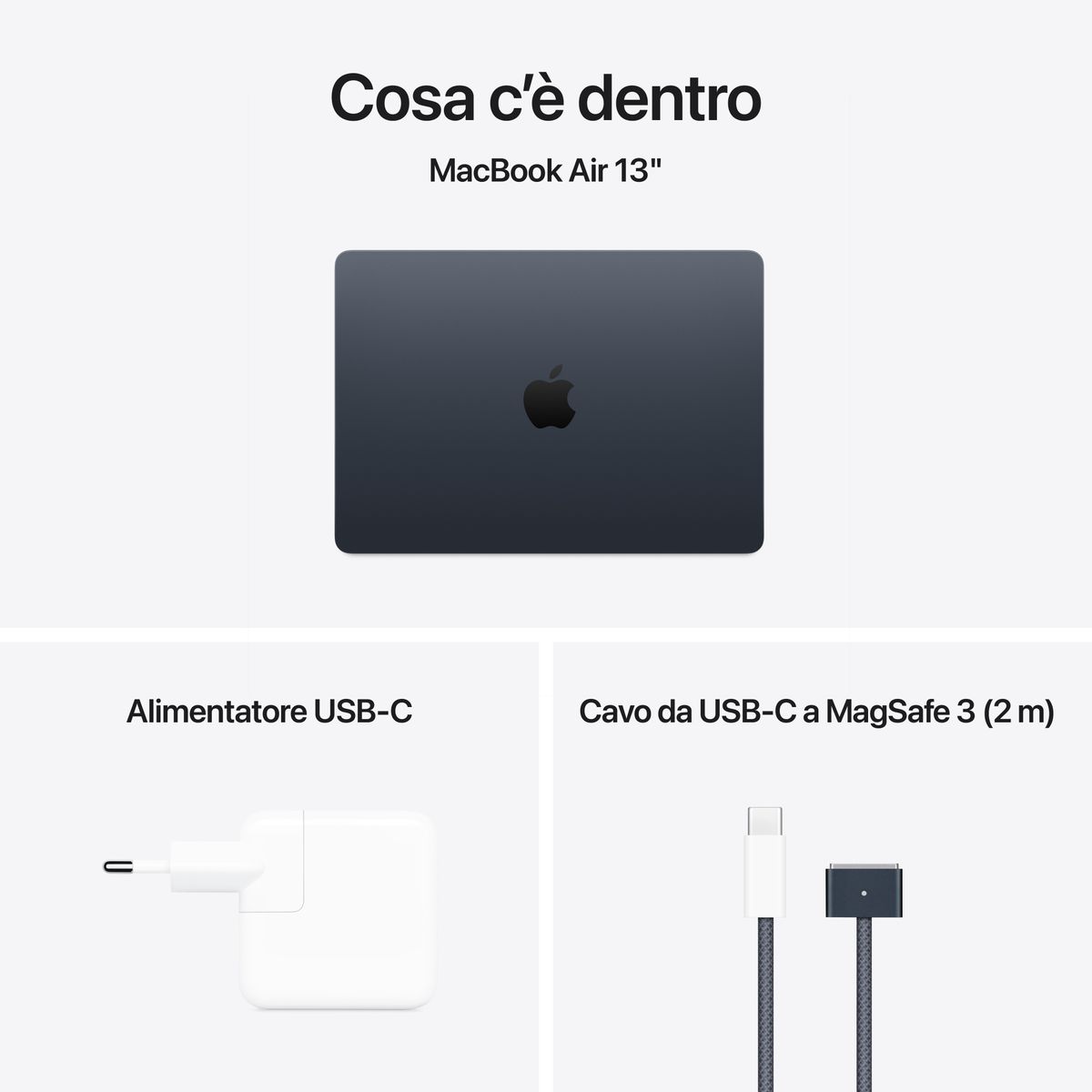 APPLE 13 MACBOOK AIR M4 24GB, 512GB SSD - MIDNIGHT